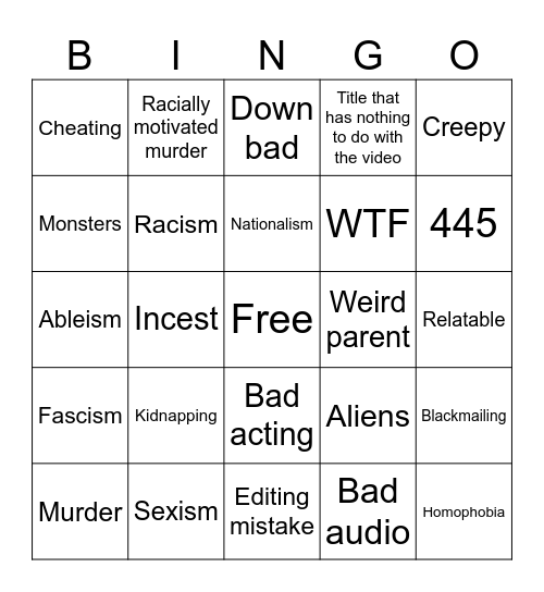 A Tomorrow's Teachings bingo card Bingo Card