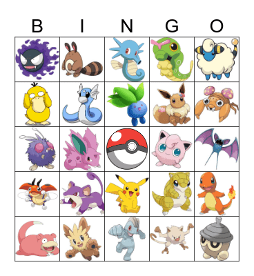 Pokemon Bingo Card