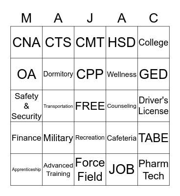 HEALTH CMT  Bingo Card