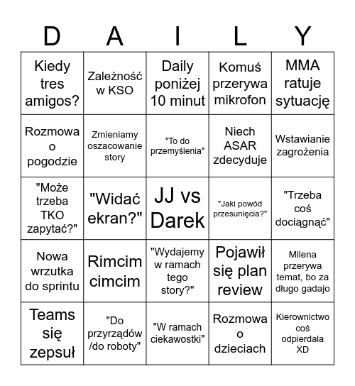 NT7 Bingo Card