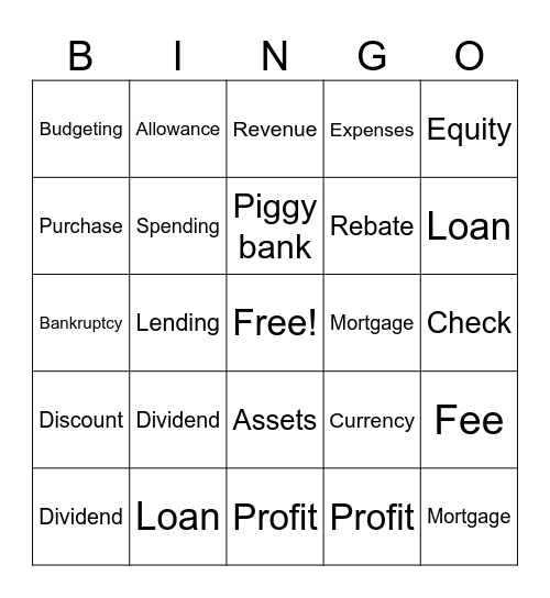 SMARTNet Financial Literacy Bingo Card