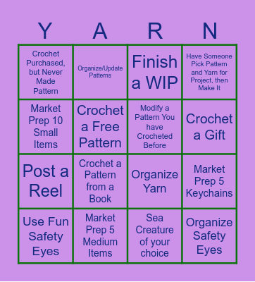 Crochet Bingo Card