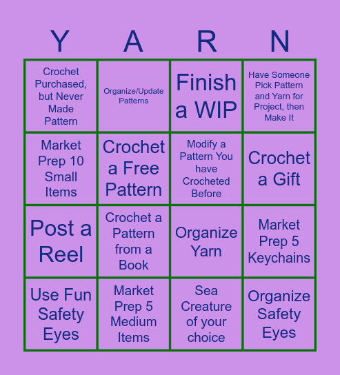 Crochet Bingo Card