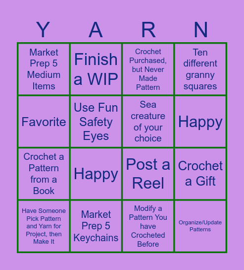 Crochet Bingo Card