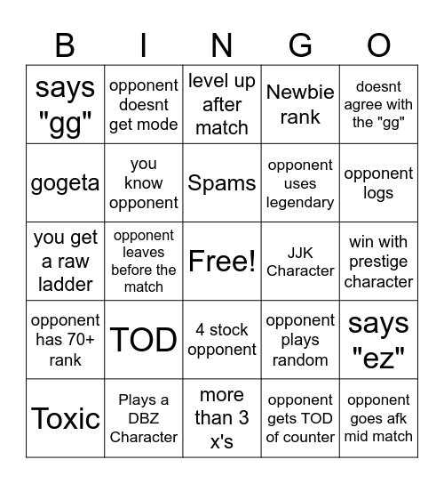 ABA Bingo Card