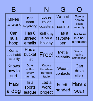 Campus Operations Icebreaker Bingo Card