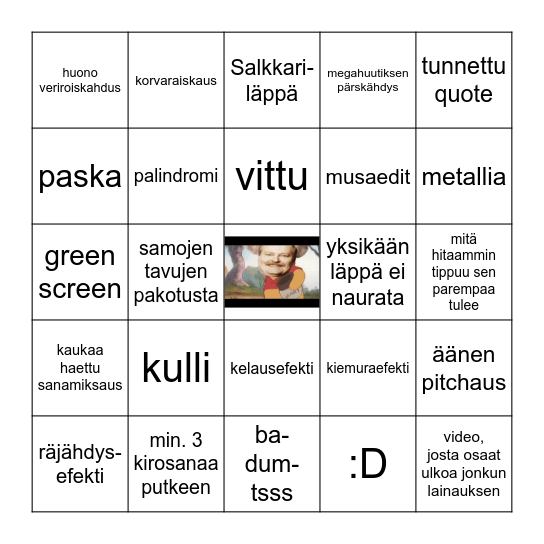 SinäTuubaBingo Card