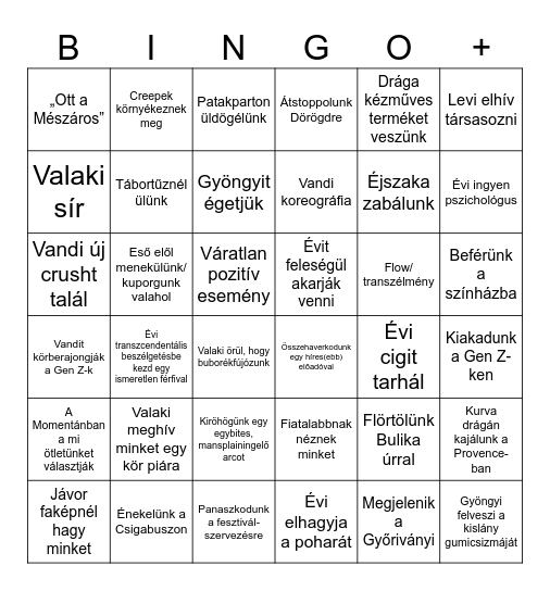 Kapolcs BINGO+ 2024 Bingo Card