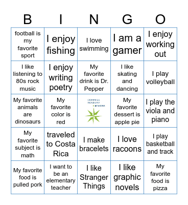 COMPASS ACADEMY NETWORK Bingo Card