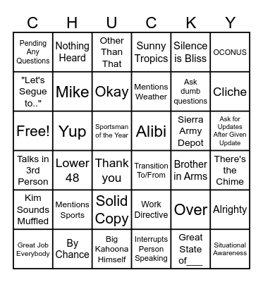 Time We Will Never Get Back Bingo Card
