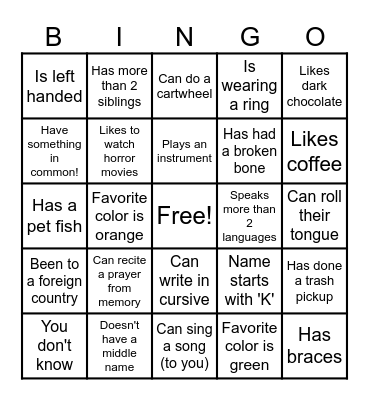CC/JY CAMP Bingo Card