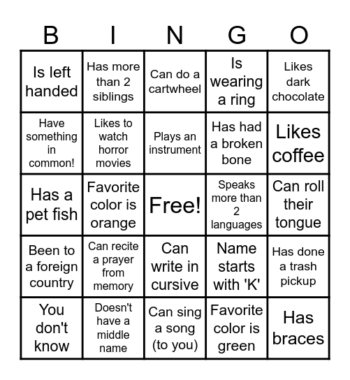 CC/JY CAMP Bingo Card