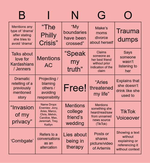 That's So Alexa! Bingo Card