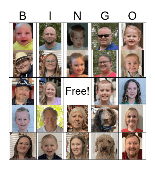Brown Family Bingo Card