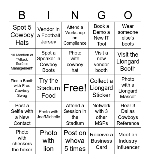 ROARCON24 Bingo Card