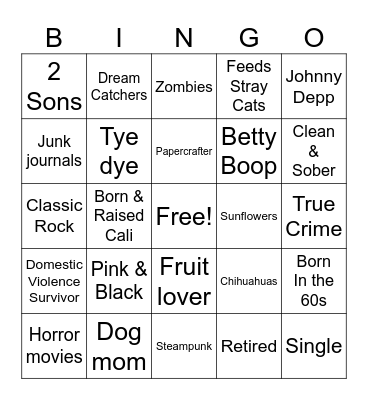 ANNAS BINGO Card