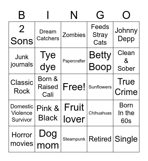 ANNAS BINGO Card