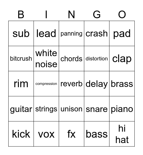 binog Bingo Card