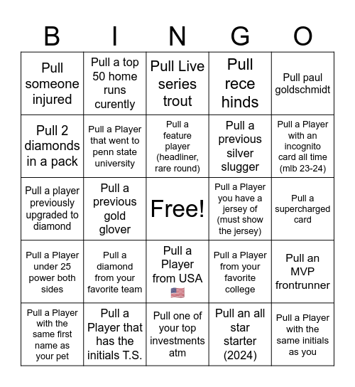 TBR stub bingo (@dareal_yeat on discord) Bingo Card