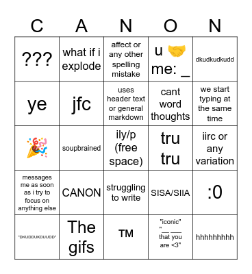 Space bingo Card