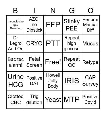 Mercy Reunion Bingo Card