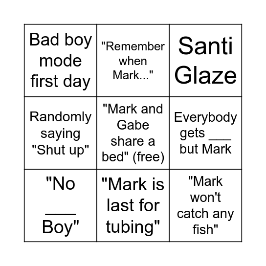 Cottage Bingo! Bingo Card