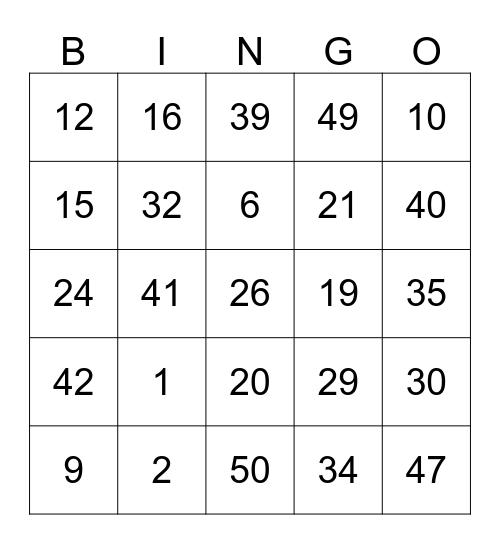 colourpop bingo Card