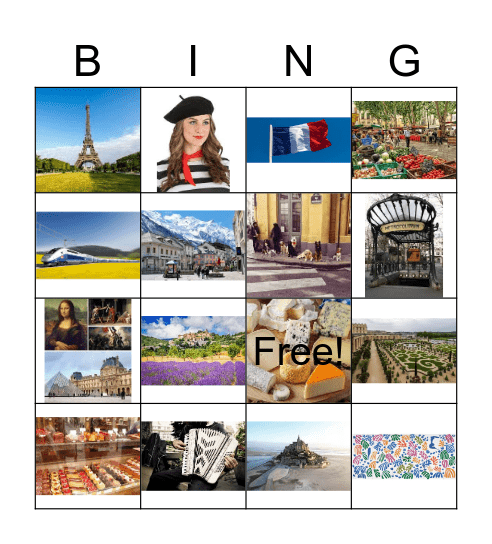 La France Bingo Card