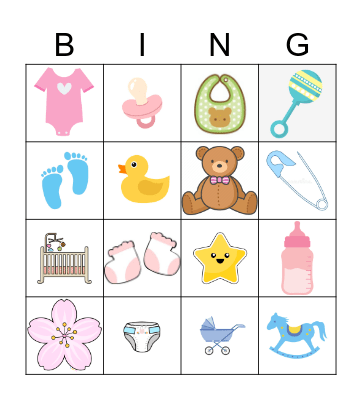 Baby Shower Bingo Card