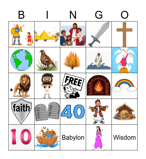 Bible Bingo Card