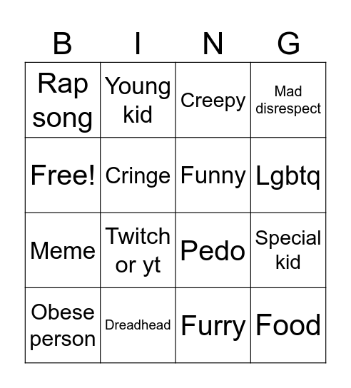 Ig bingo Card