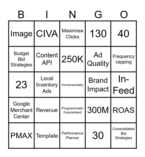 DIGITAL 200 BINGO! Bingo Card