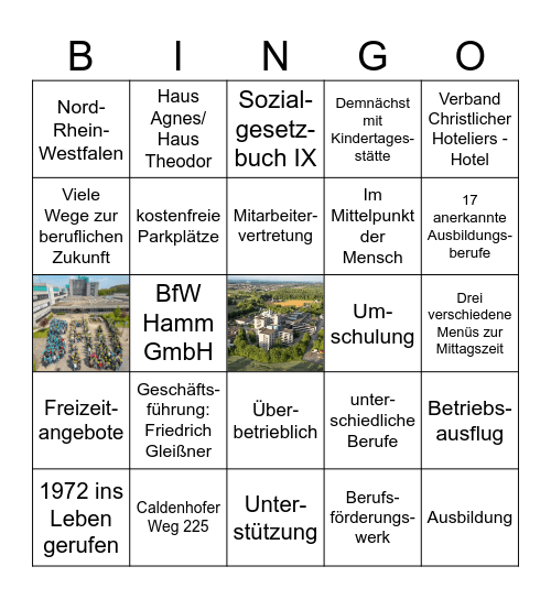 BfW Hamm Bingo Card