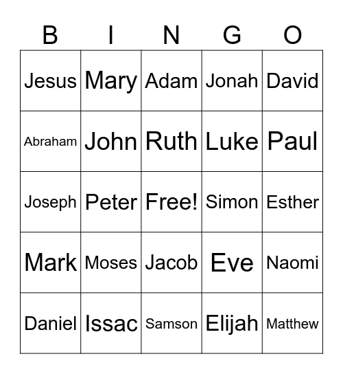 WOW CAMP - SPIRITUAL Bingo Card