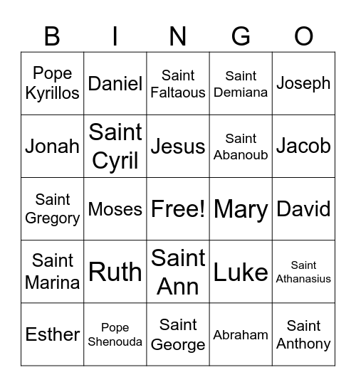 WOW CAMP - SPIRITUAL Bingo Card