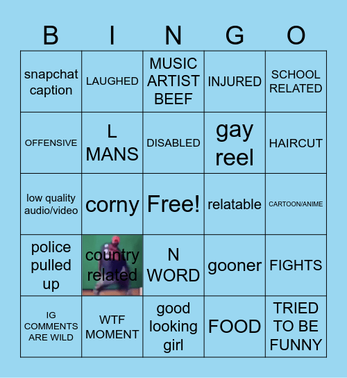 ig reels BINGO* Bingo Card
