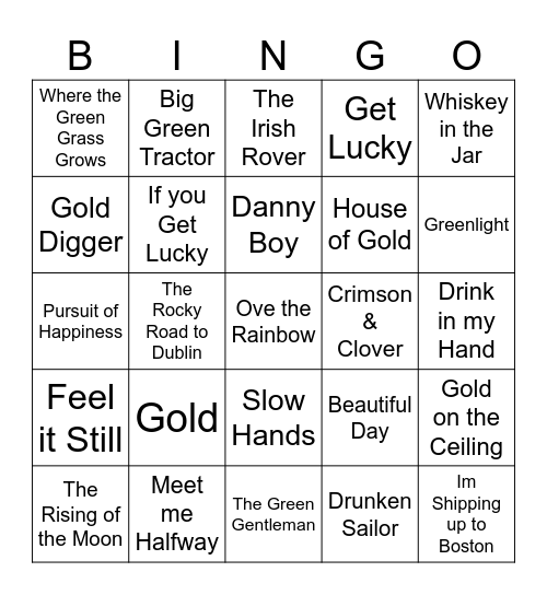 BDB Bingo 124 Bingo Card