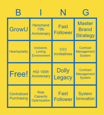 2025 Big Rocks Bingo Card