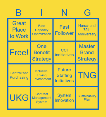 2025 Big Rocks Bingo Card