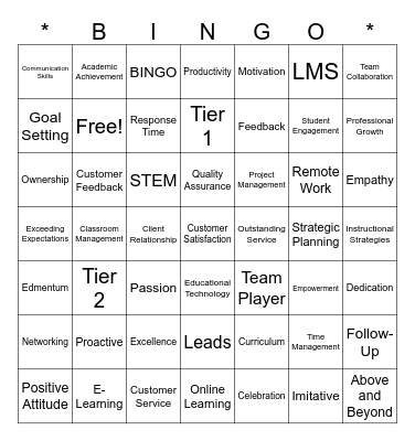 Virtual Bingo Card