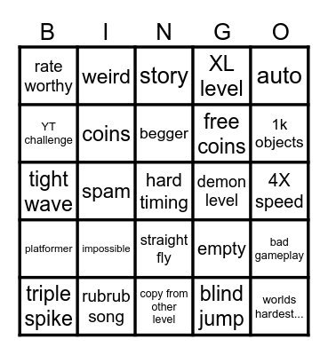 recent tab bingo Card