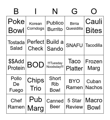 CLUBLICO BINGO Card
