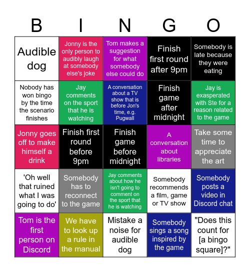 Gloomhaven Bingo 4 - Ste Bingo Card