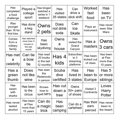 Q3 OG Sales Conference Bingo Card