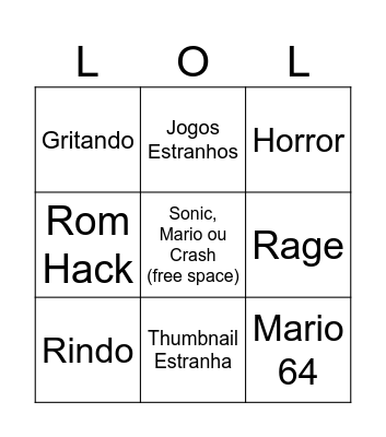 Bingo Pai Troll Bingo Card