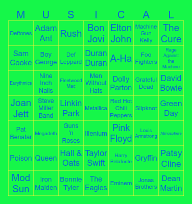 Musical Bingo! Bingo Card