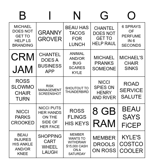 52ND STREET BINGO VOL. 2 Bingo Card