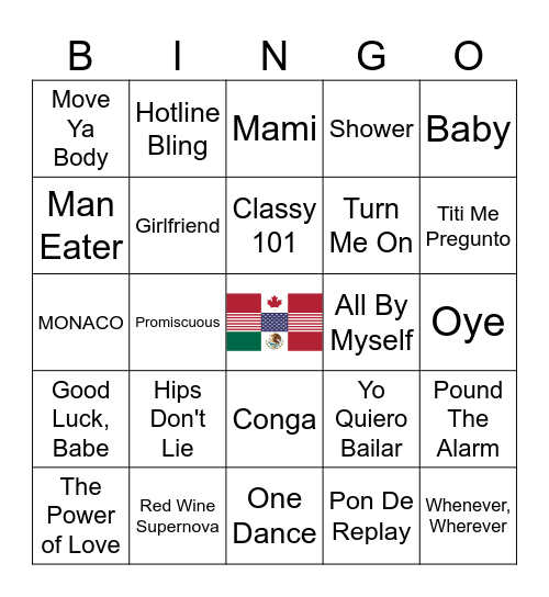 International Divas (The Americas) Bingo Card