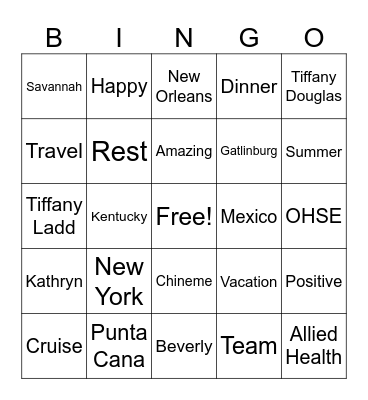 OHSE July 23rd Central Admin Meeting Bingo Card