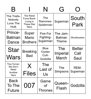 Radio Bingo Comi Con Bingo Card